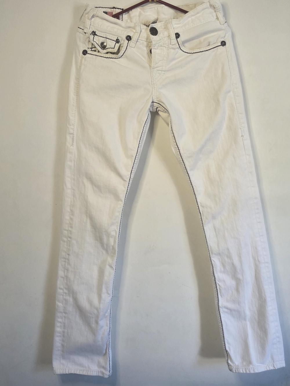 True Religion Nathan Giant Big T Jean White Size 29- 2000s USA Made